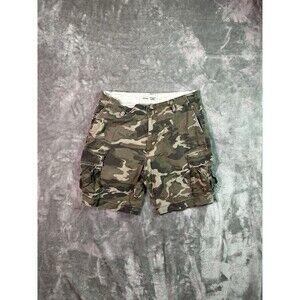 Old Navy Lived In Straight Cargo Flex Camo Mens Shorts Size 36 Skater Grunge Y2K